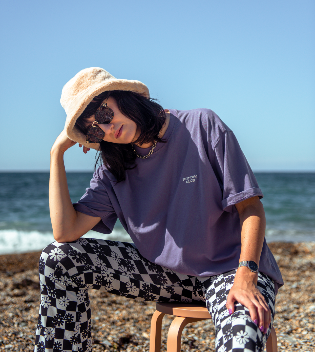 t-shirt oversize violet j'élève des licornes à cenitz